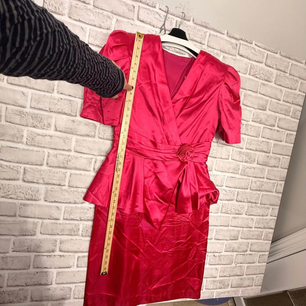 Nu-Mode Vintage Evening Dress 1960's Canada Pink Retro Hollywood Women's 15/16 - Picture 9 of 9
